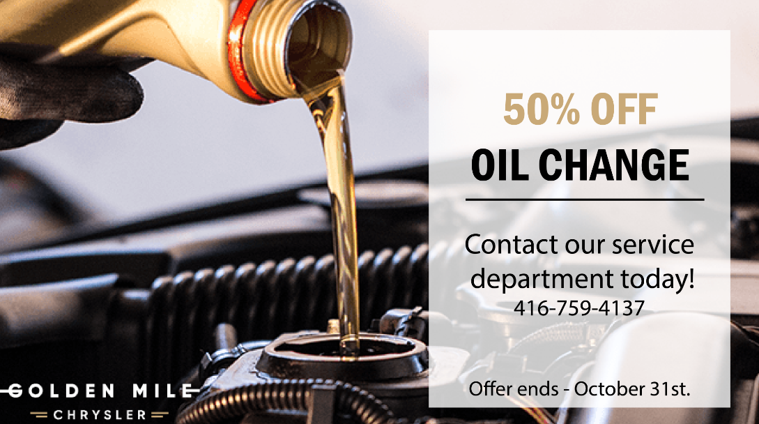 50% OFF Oil Changes! 50% OFF Oil Changes!